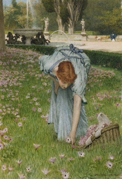 Flora - Spring in the Gardens of the Villa Borghese by Lawrence Alma Tadema